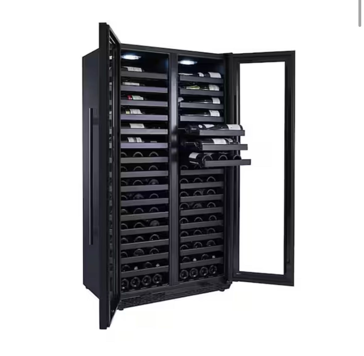 Element Dual-Zone 180-Bottle Free Standing Wine Cooler in Black