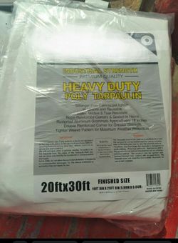 20x40ft Heavy Duty White Tarp New  $120