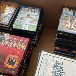 2 Boxes Of Movies, CDs, and VhS