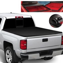 2007 To 2014 Chevrolet Silverado Sierra 5.8ft Truck bed Soft Vinyl Roll up Tonneau cover Cubierta de Lona Enrollable de Vinilo Suave caja de Troca