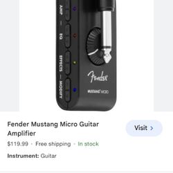 Fender Mustang Micro Guitar Amplifier 