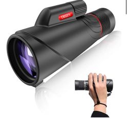 High Power 10-20X50 Zoom Monocular Telescope BAK4 Prism Waterproof Fog Proof Men Gifts for Bird Watching Camping Hunting Wildlife Traveling