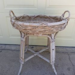 VINTAGE RATTAN TABLE