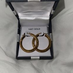 14K Yellow Gold Hoop Earrings