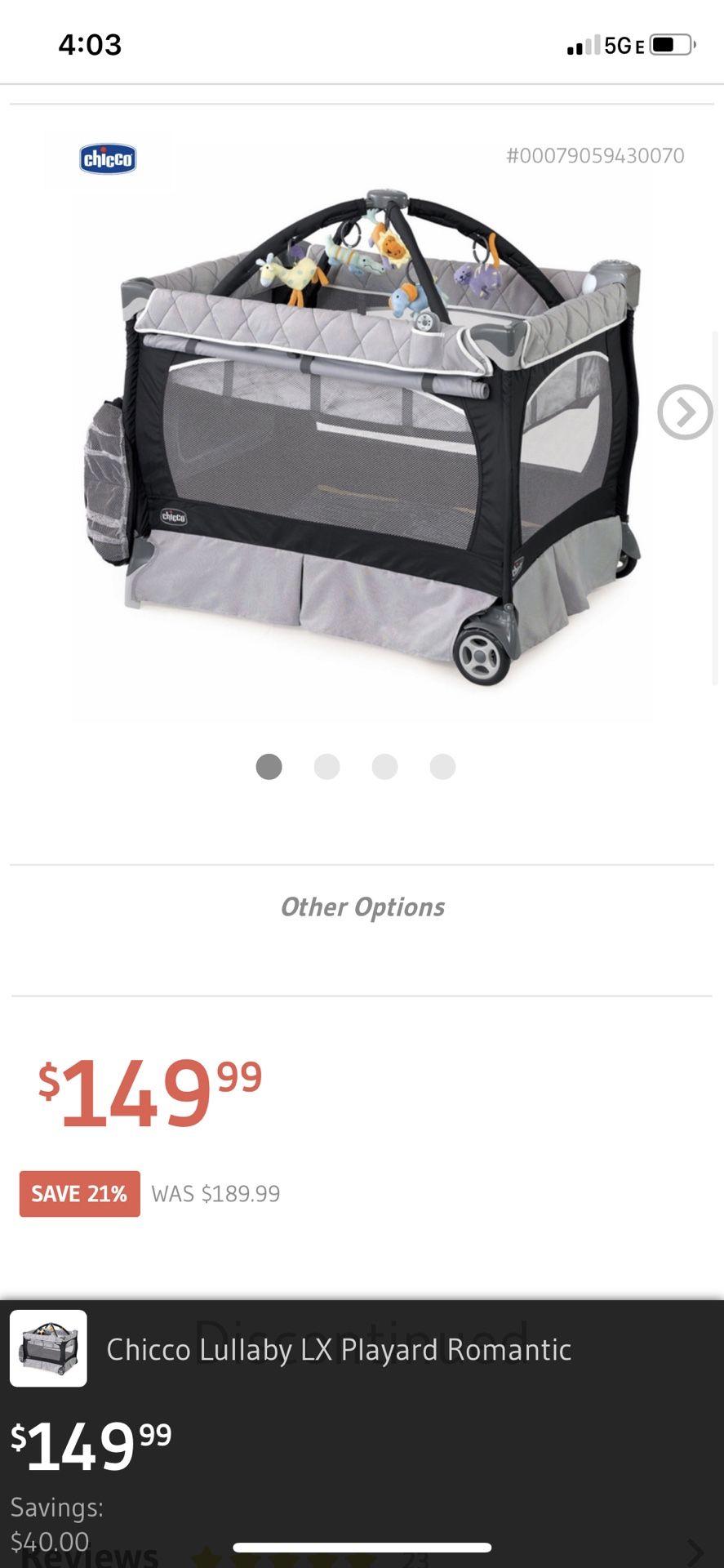 Chicco lullaby LX playard