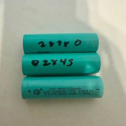 FST 18650 Cells 2200mAh 10A - Tested, $1 Each (Bulk Deals)