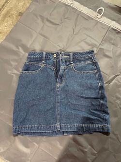 Blue Denim Mini Skirt