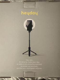 Tripod selfie stick with ring light height 30 inches