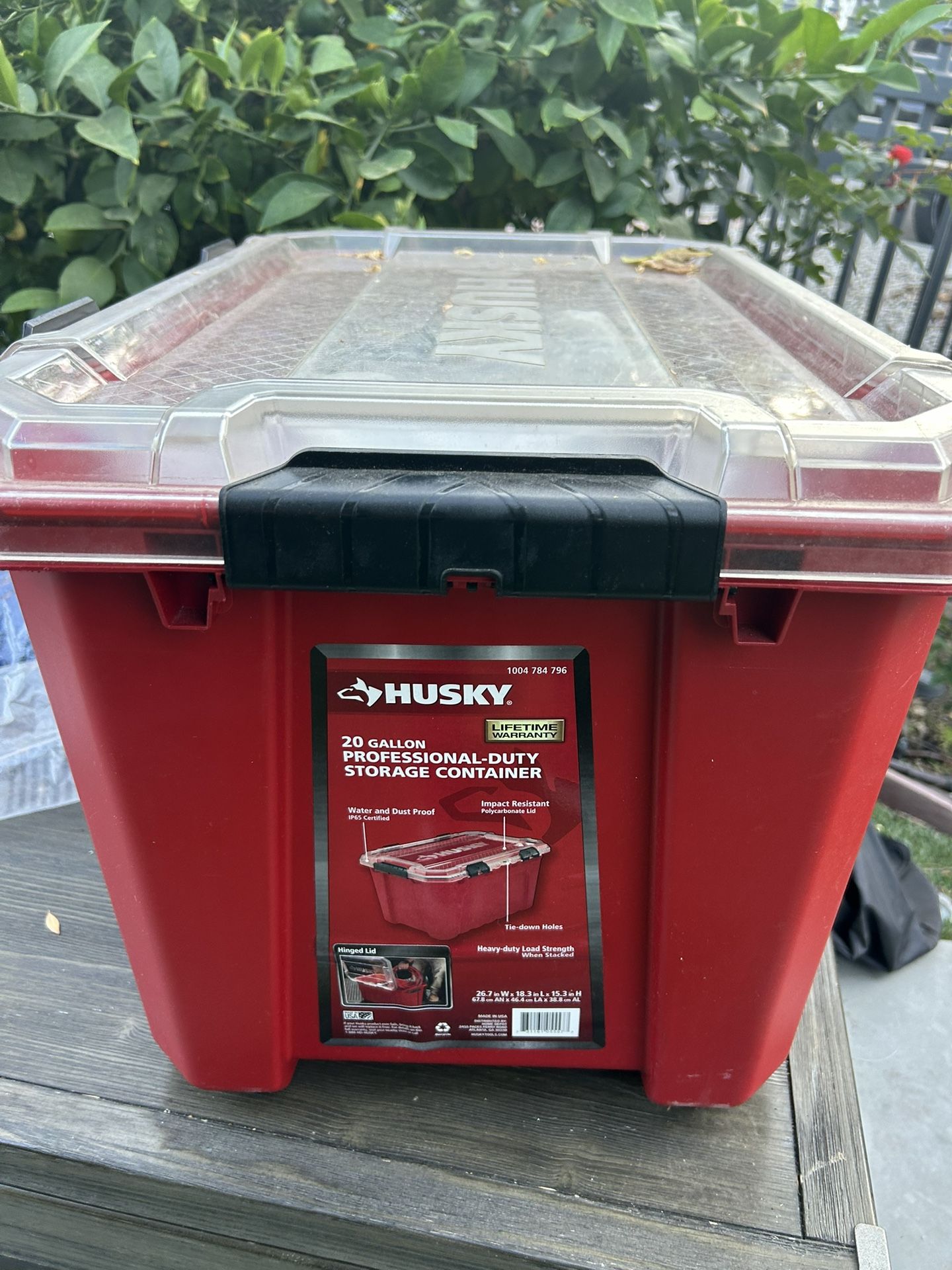20 Gallon Husky Tote Heavy Duty