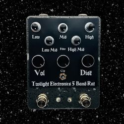 Twilight Electronics 5 Band Rat Fuzz Distortion EQ Guitar Pedal Stompbox