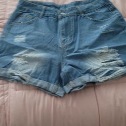 Women's Ripped Jean Shorts