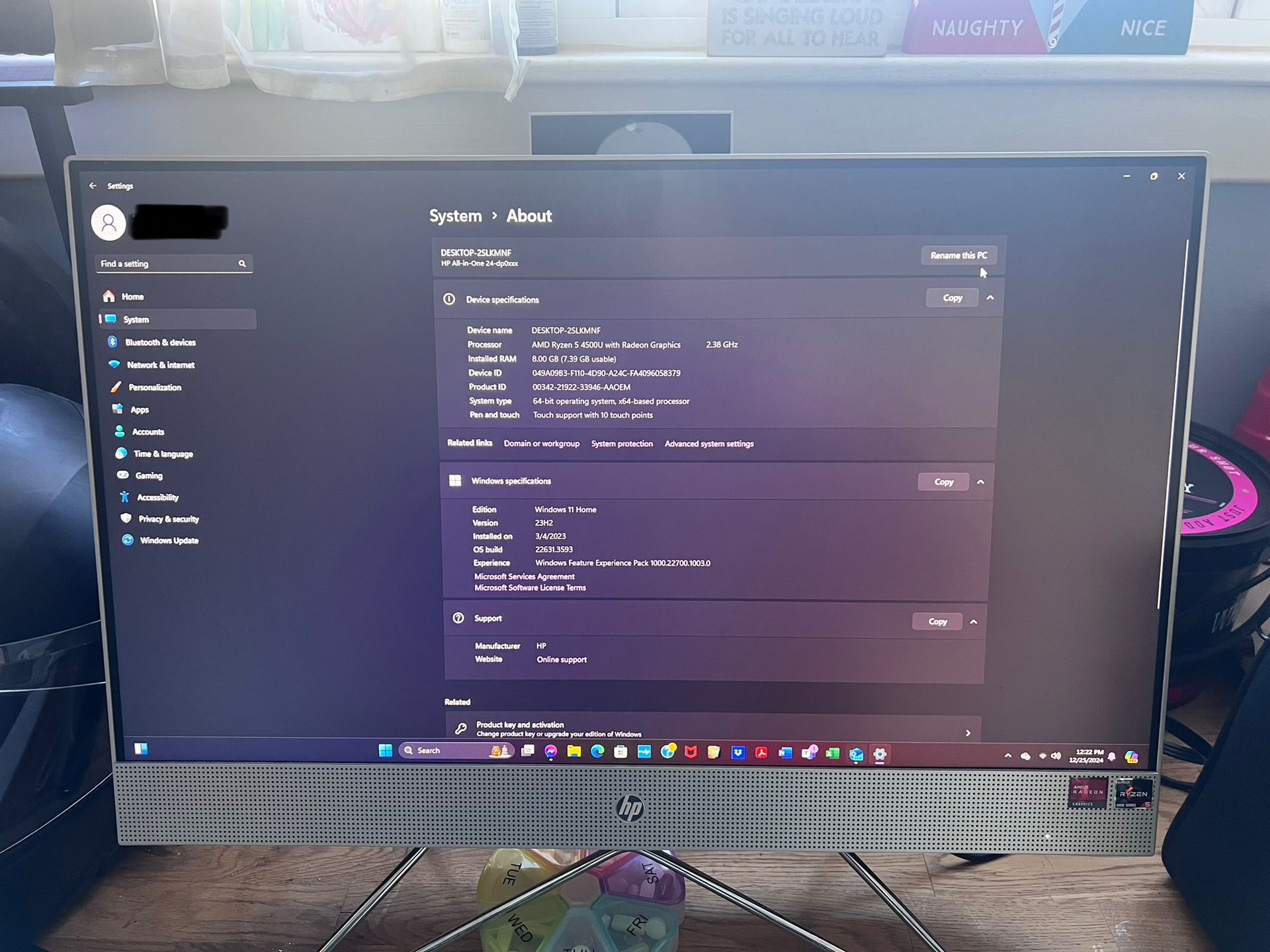 HP All in One 24” Desktop