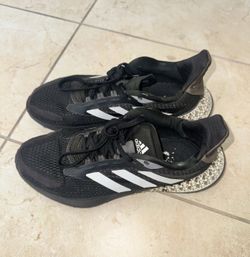 Authentic PRe-owned Adidas 4DFWD Pulse Black With White Athletic Shoes Men’s Size 8.5 Women Size 9.5  Box , Signs Of Wear