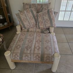 Vintage Southwestern Chair And Ottoman