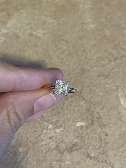 Princess Solitaire Square Ring 