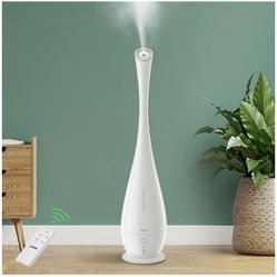 Aiheal Humidifier for Bedroom, 5L Cool Mist Floor Humidifiers for Large Room, Quiet Ultrasonic Humidifier with Smart Humidistat Mode and Essential Oil