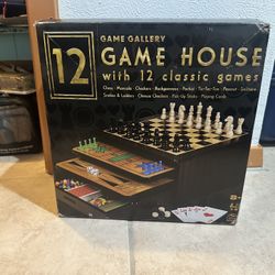 Game Gallery 12 in 1 Game House with 12 Classic Games 