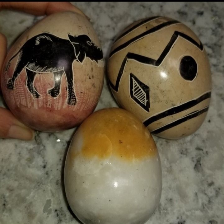 Dozen Ceramic Solid Decorative Easter Eggs
