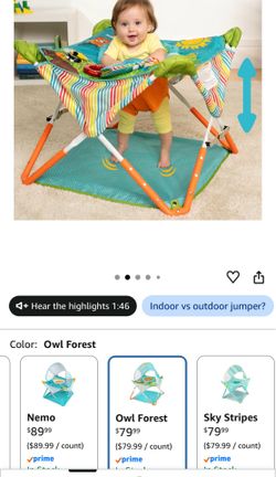 Portable Baby Jumper, Foldable Indoor/Outdoor Baby Jumper
