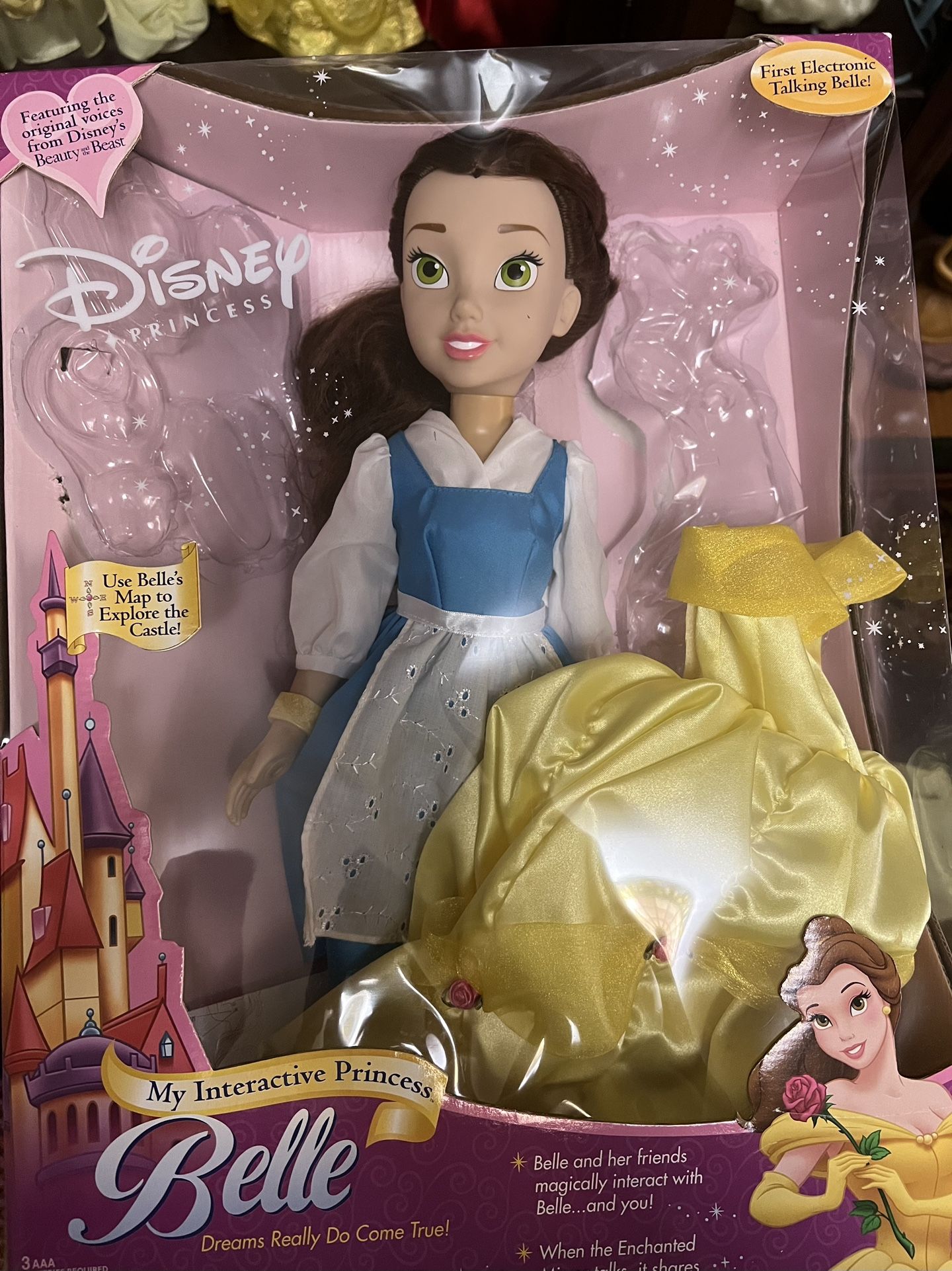 Disney Beauty & Beast Princess Belle First Interactive Talking Doll Electronic 