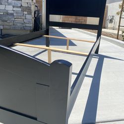 Black twin bed