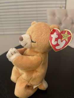 TY Hope Praying Bear Beenie Baby With Errors 1998 Collectors Addition