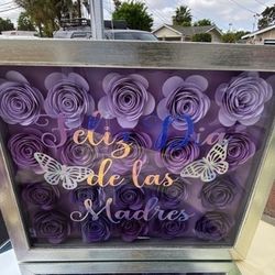 Shadow Boxes Are Made With Paper Flowers Great Gifts Home Decorations And Personalize As Well 