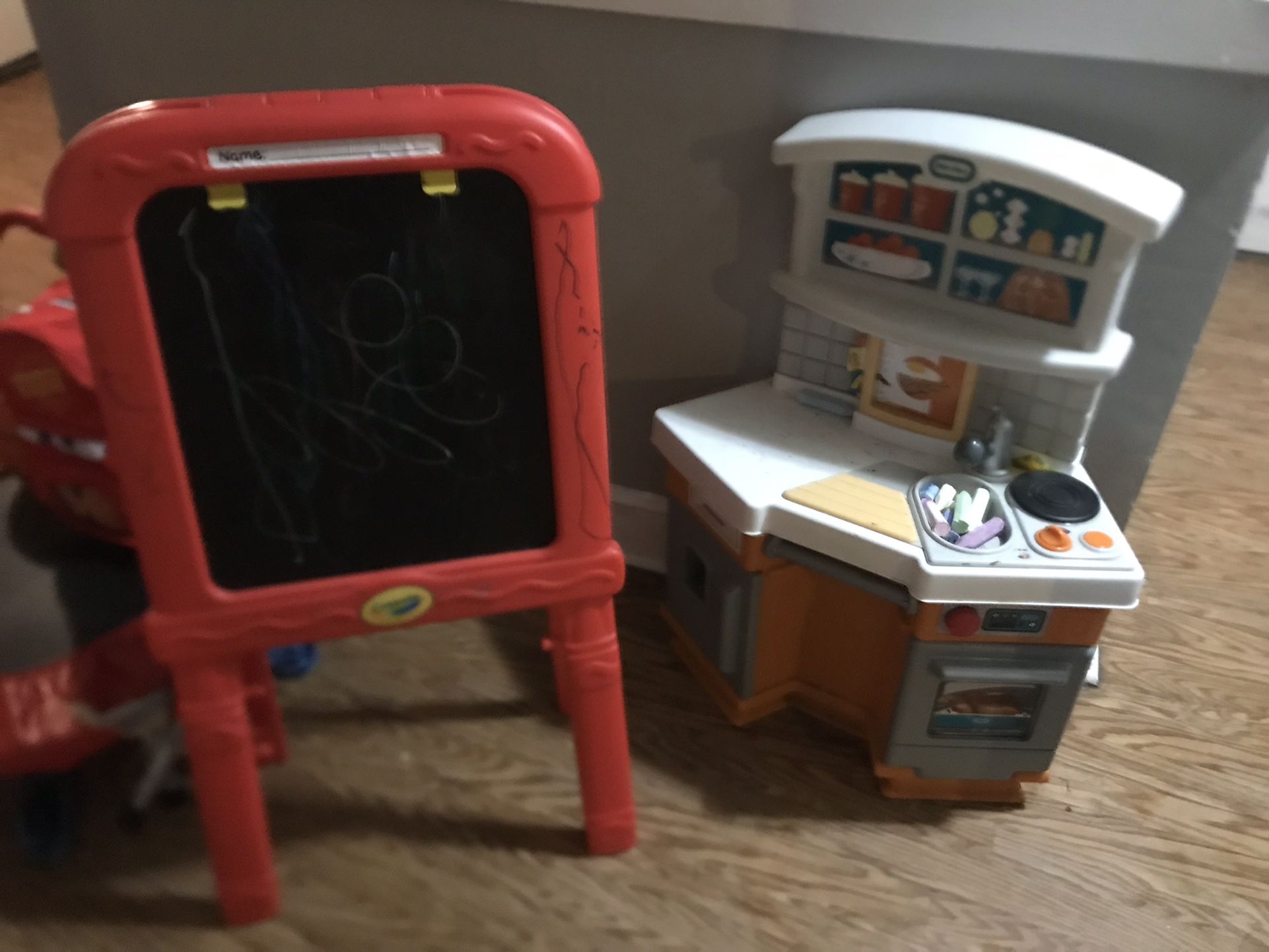 Chalkboard / Dry-Erase Board & Kitchenette 