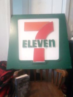 Authentic one sided 7/11 Sign