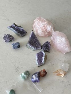 Large Natural Crystal Collection | Rose Quartz, Amethyst Geodes, Quartz & Healing Stones
