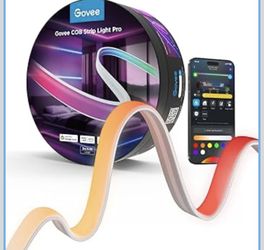 Govee COB LED Strip Light Pro, LED Lights for Bedroom Compatible with Alexa, Google Assistant and Matter, RGBICW Light with Warm White, Smart Strip Li
