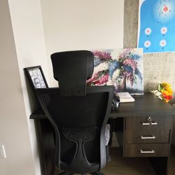 Table And Ergonomic Chair 