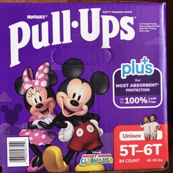 Huggies Pull Ups Size 5-6t/84 Diapers 