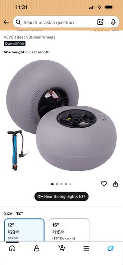 Beach Balloon wheels