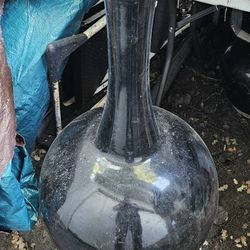 Large Glass Black Vase