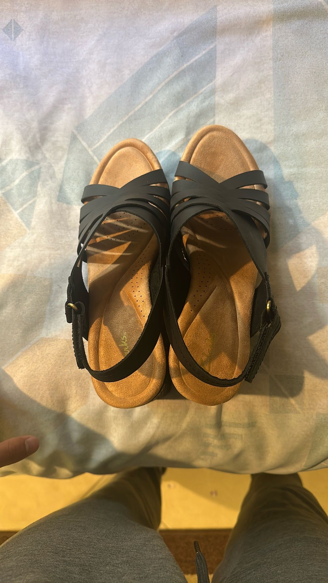 Clarks Women Ellen Grace Leather High Heal Sandals
