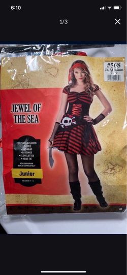 Jewel of the Sea Pirate Costume Junior Medium
