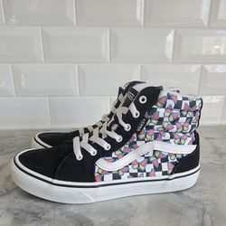Van Butterfly Black And White Checkered Shoe
