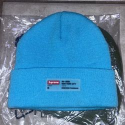 Light Blue Supreme Beanie $30 