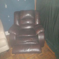 Leather brown recliner Chair 