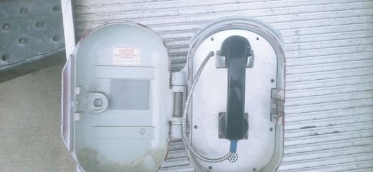 Old School Emergency phone In Iron Case