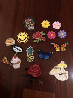 Assorted iron on patches