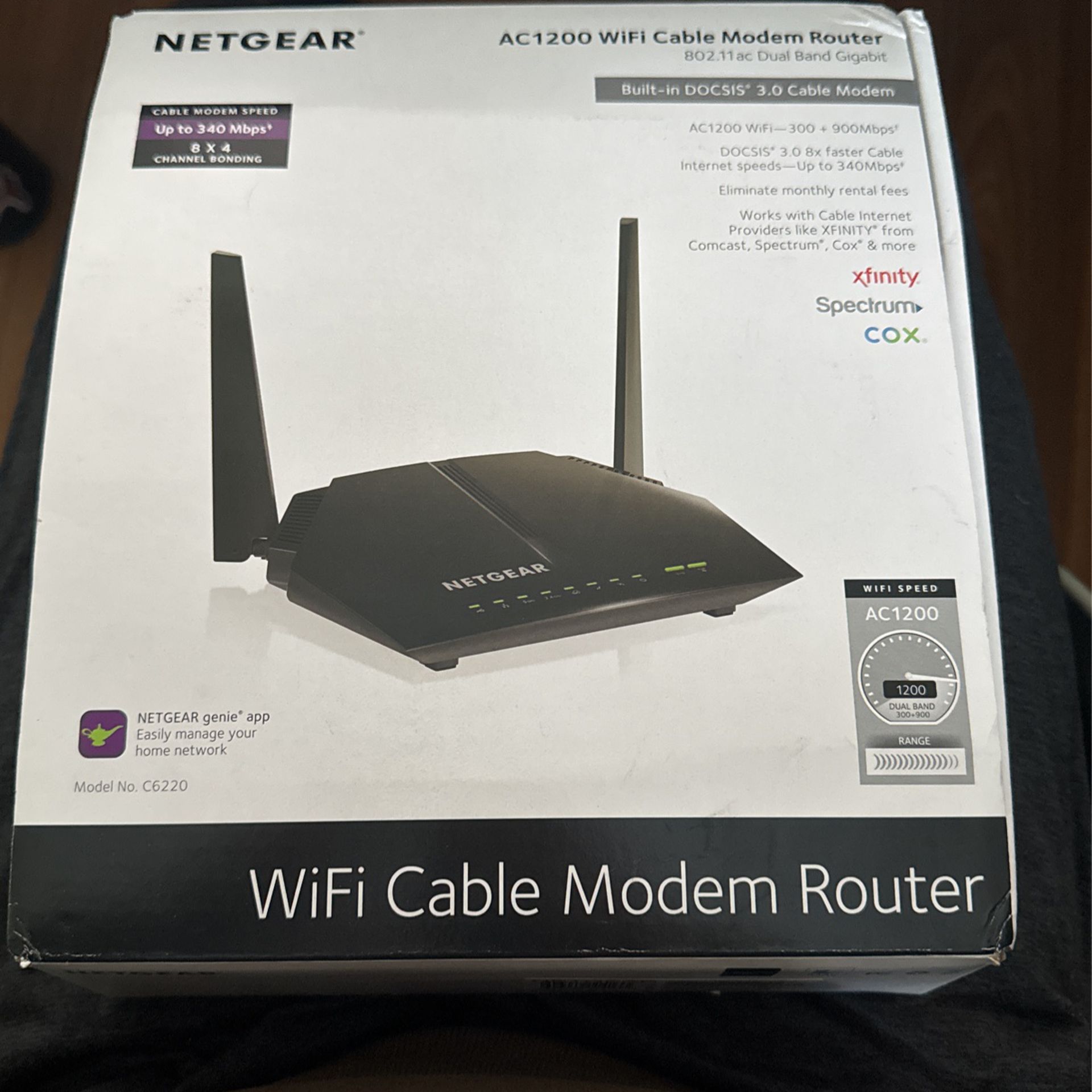 Netgear AC 1200 WiFi Cable Modem Router 