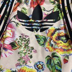 Stunning Vintage Floral Adidas Zip Up Small Never Worn