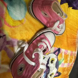 Kids -Converse Pink and White High-Tops- Toddler