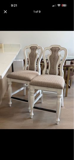 Farmhouse Counter Height Bar Stools Set of 2