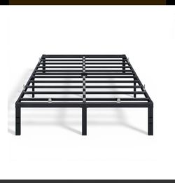 Vasagle Metal Bed Frame 14" Height Heavy-Duty 1100lbs Weight Capacity Black - Queen Size