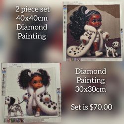 Diamond painting- Completed 2 piece