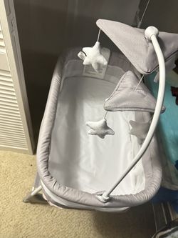 Children Curve Bassinet, White/Grey