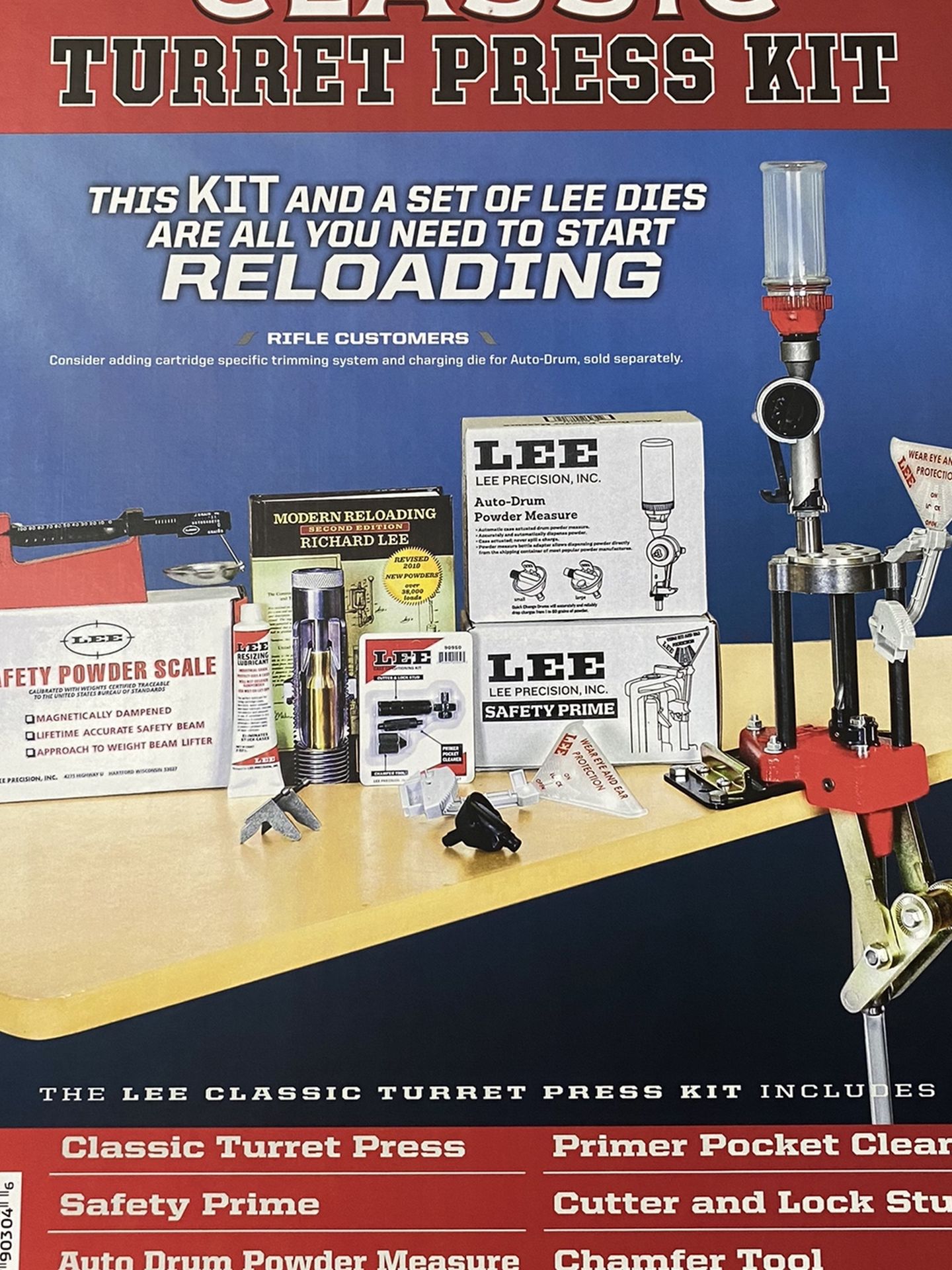 Lee 4 Turret Press Deluxe Reloding Kit Brand New in Box!